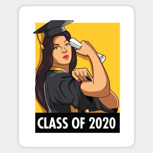 Retro Rosie The Riveter Class Of 2020 Graduation Gift Sticker